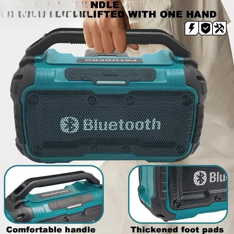 Dual Channel Subwoofer Loudspeaker 3D Outdoor For DeWalt /Milwaukee Makita Cordless Bluetooth Portable Surround Speakers view 3