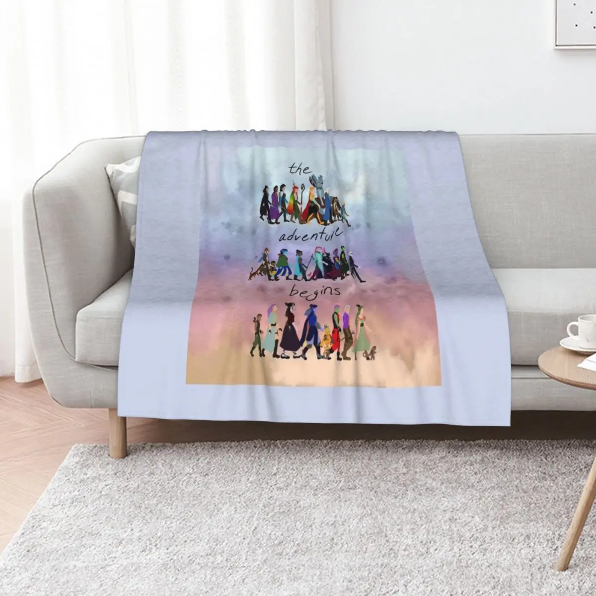 The Adventure Begins Throw Blanket Giant Sofa Custom Sofa Quilt Bed Hair Thin Blankets
