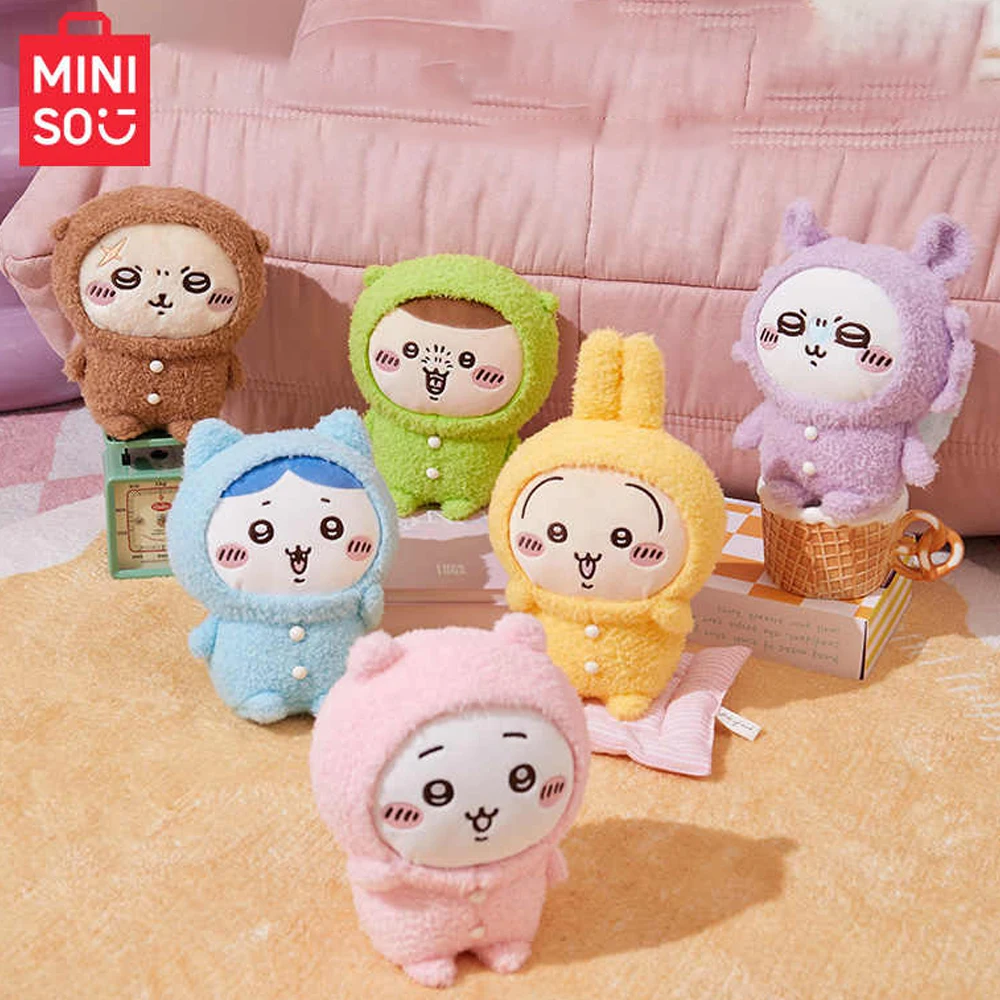 

MINISO аниме Chiikawa Hachiware Usagi Momonga Rakko kuостатju плюшевые куклы игрушки Мультяшные милые мягкие плюшевые декоративные украшения