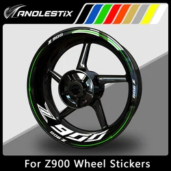 AnoleStix Reflective Motorcycle Wheel Sticker Hub Decal Rim Stripe Tape For Kawasaki Z900