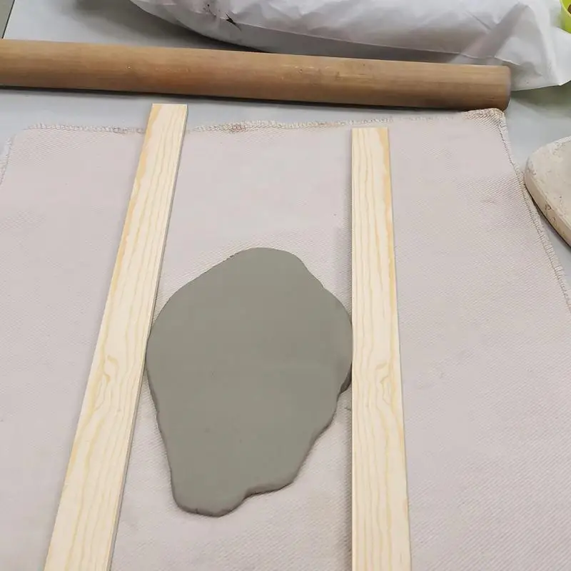 מדריך מתגלגל מקל כלי חרס עבה ללא מקל עץ אפיית עץ מתגלגל סיכה מדידה כלי חרס