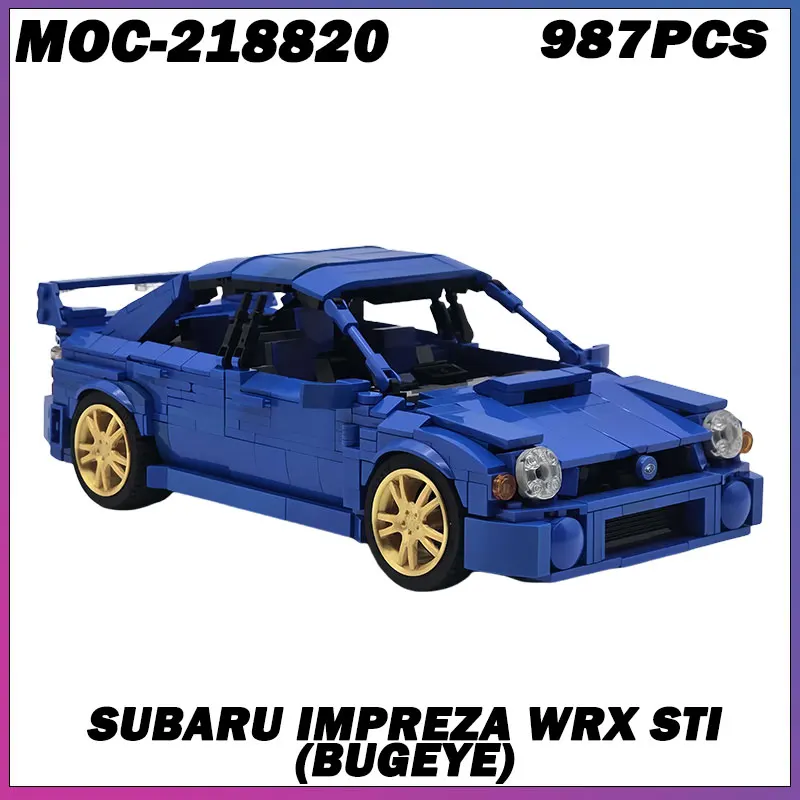 

987PCS MOC-218820 WRX STI (Bugeye) Racer Classic Supercar Building Blocks Brick Racing Super Technique Creative Garage DIY Set