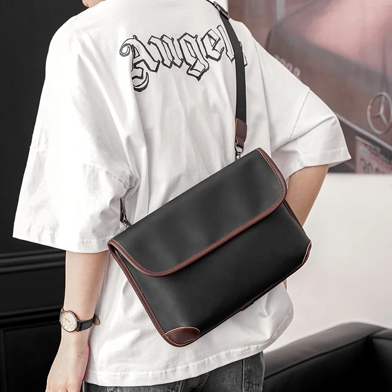 Fashion Large Size Men's Crossbody Bag Luxury Brand Design Shoulder Bag For Men Crossbody Messenger Bag Back Riding Shoulder Bag