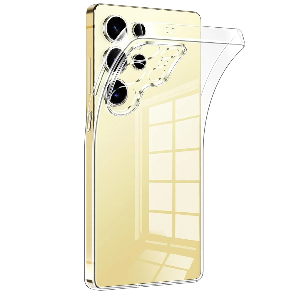 

Transparent Silicone Soft Case For Samsung Galaxy S25 Ultra Clear Back Cover S24 S23 S22 S21 FE Plus Ultra Thin TPU Slim Shell