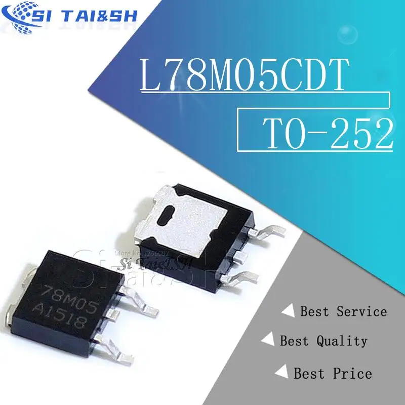 

10pcs L78M05CDT TO252 L78M05 TO-252 78M05 POSITIVE VOLTAGE REGULATORS new and original
