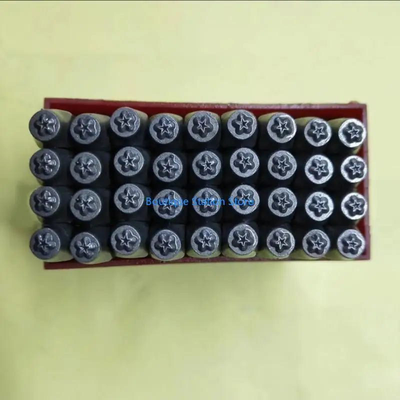 

Y55F Set Of 3 Five Pointed Star Pattern Metal Stamping Tool Carbon Steel Stamps Jewelry Making Accessories