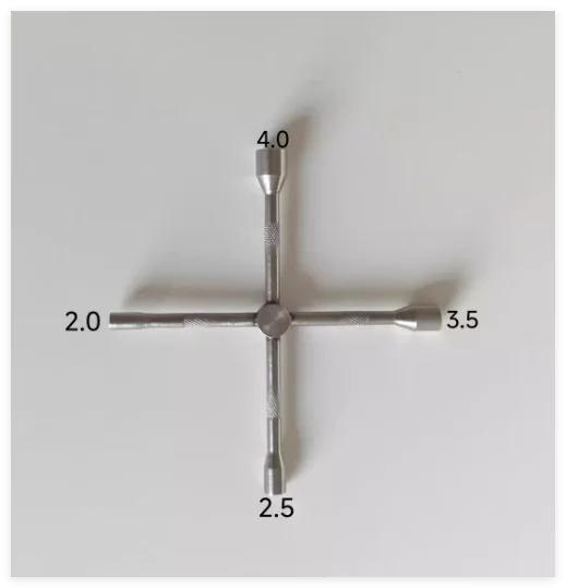 Rc الصليب المقبس الفولاذ المقاوم للصدأ صنع ل 1/14 تاميا التحكم عن بعد جرار مركبة يتم التحكم بها عن بُعد مقطورة أجزاء البناء مركبة Diy Hobb #2