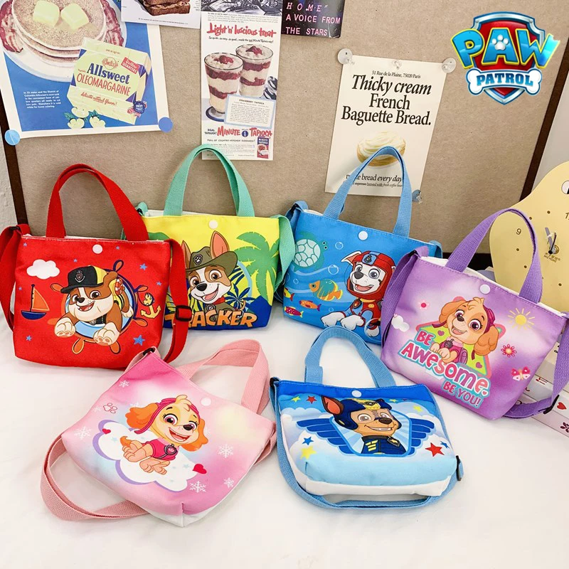 PAW Patrol Anime Umhängetasche Niedlicher Welpe Charakter Chase Marshall Kinder Einzelne Umhängetaschen Cartoon Lässige Canvas Handtasche