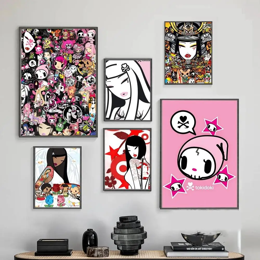 أزياء T-tokidokiS ملصق لا مؤطرة المشارك كرافت نادي بار ورقة خمر ملصق جدار الفن اللوحة غرفة نوم دراسة ملصقات #4