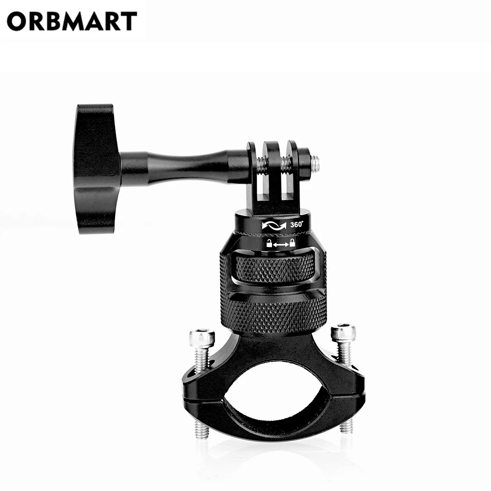 For GoPro Hero Metal Cycling Bike Mount 360 Degree Rotation Motorcycle Handlebar Holder for Insta360 DJI Osmo Action 4 5 Pro