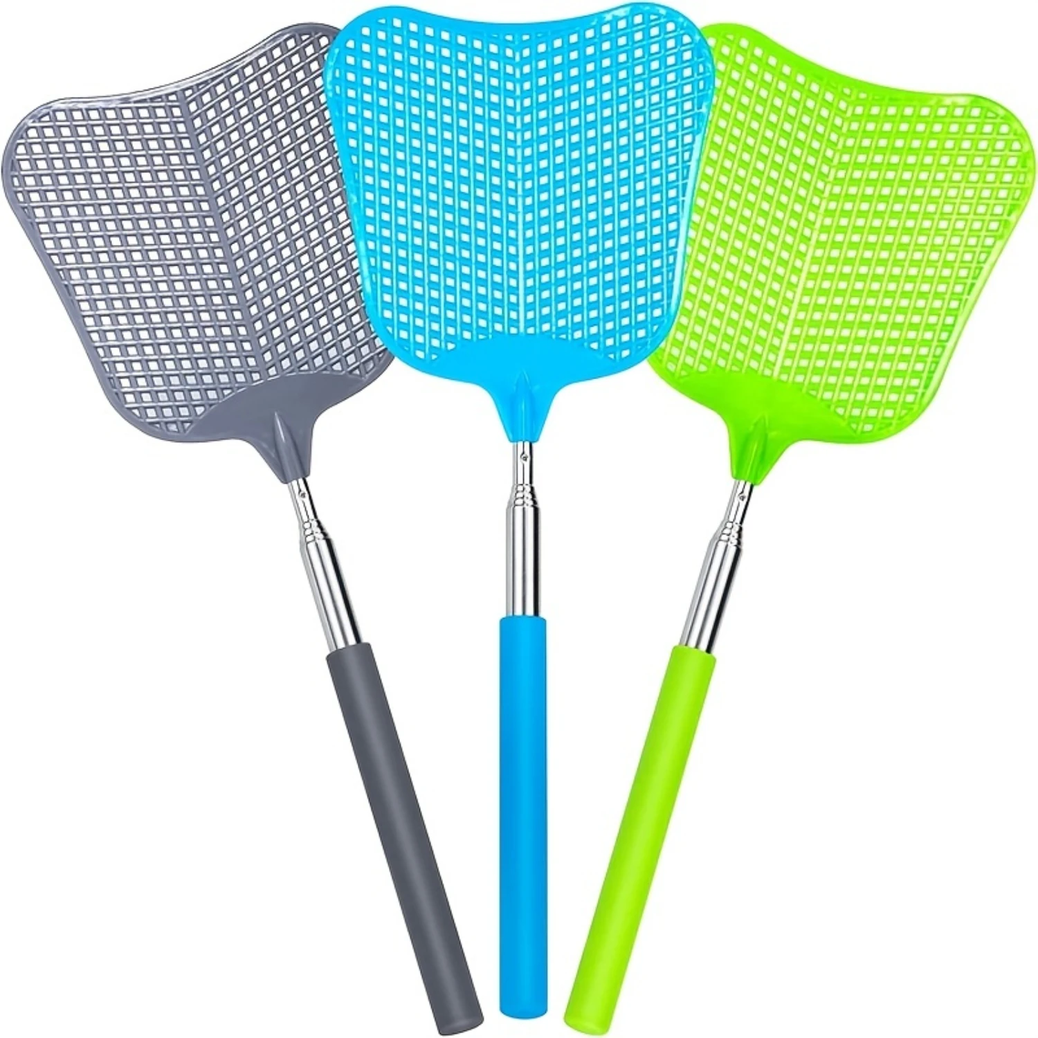 1pc Retractable Basho Shaped Stainless Steel Fly Swatter - Effective Mosquito Repellent, Fly Killer, and Cockroach Swatter with 