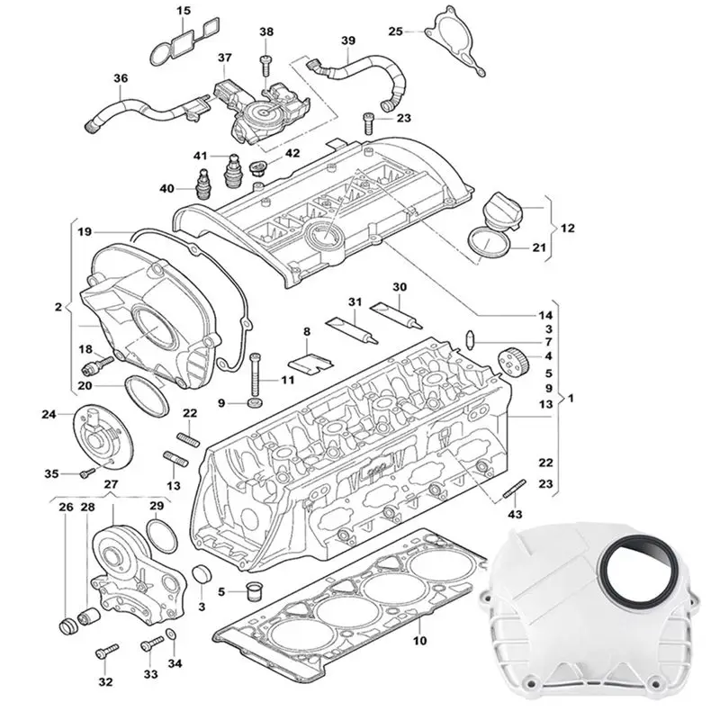 A65P-06H103269J For VW Passat CC Magotan Skoda A4 A5 Q3 Q5 A6 EA888 Timing Cover Timing Gauge Cover 06H103269L