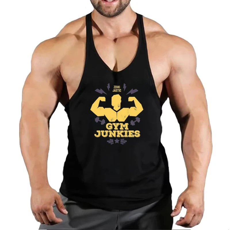 

Men's Fitness Vest, Bodybuilding Skinny Strap Vest, Sweat Absorbing Material, Suitable for Gym Training Day to Build Muscle