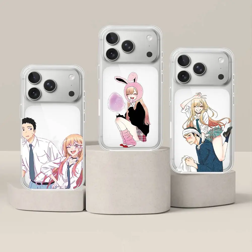 Anime M-My Dress-Up Darling Handyhülle für iPhone 17 16 15 11 13 14 Pro Max 7 8 Plus X Xr Xs Max Se2020 12mini Transparente Hülle