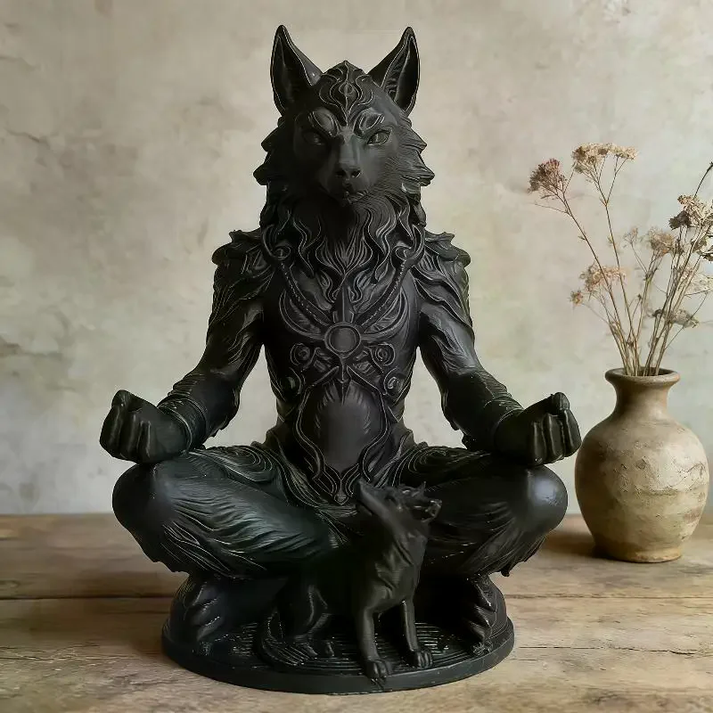 Statue de Loup-garou Gothique Imprimée en 3D, Sculpture Décorative Créative et Sinistre pour Étagère de Salon, Cadeau de Fêtes