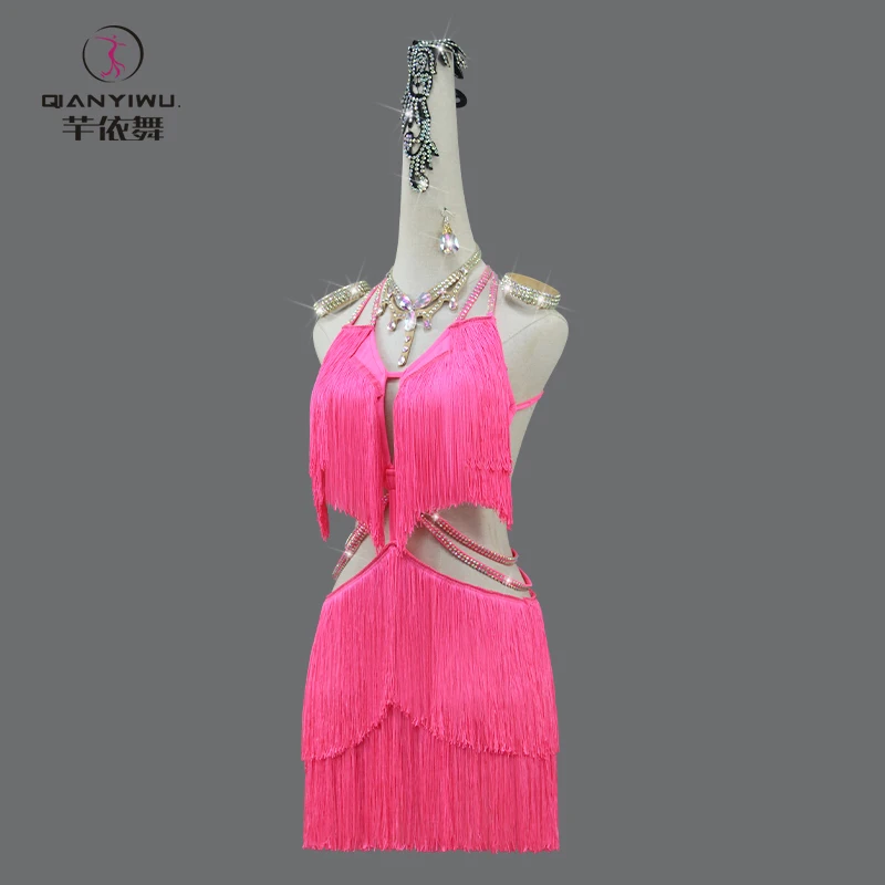 Vestido de Baile Latino 2026, para Adultos, Sexy, para Competencia, Fiesta, Actuación, Ropa Deportiva, para Práctica, para Chicas competicion flamenco urbana fiesta vestuario latinos cortos bailes samba falda lentejuel