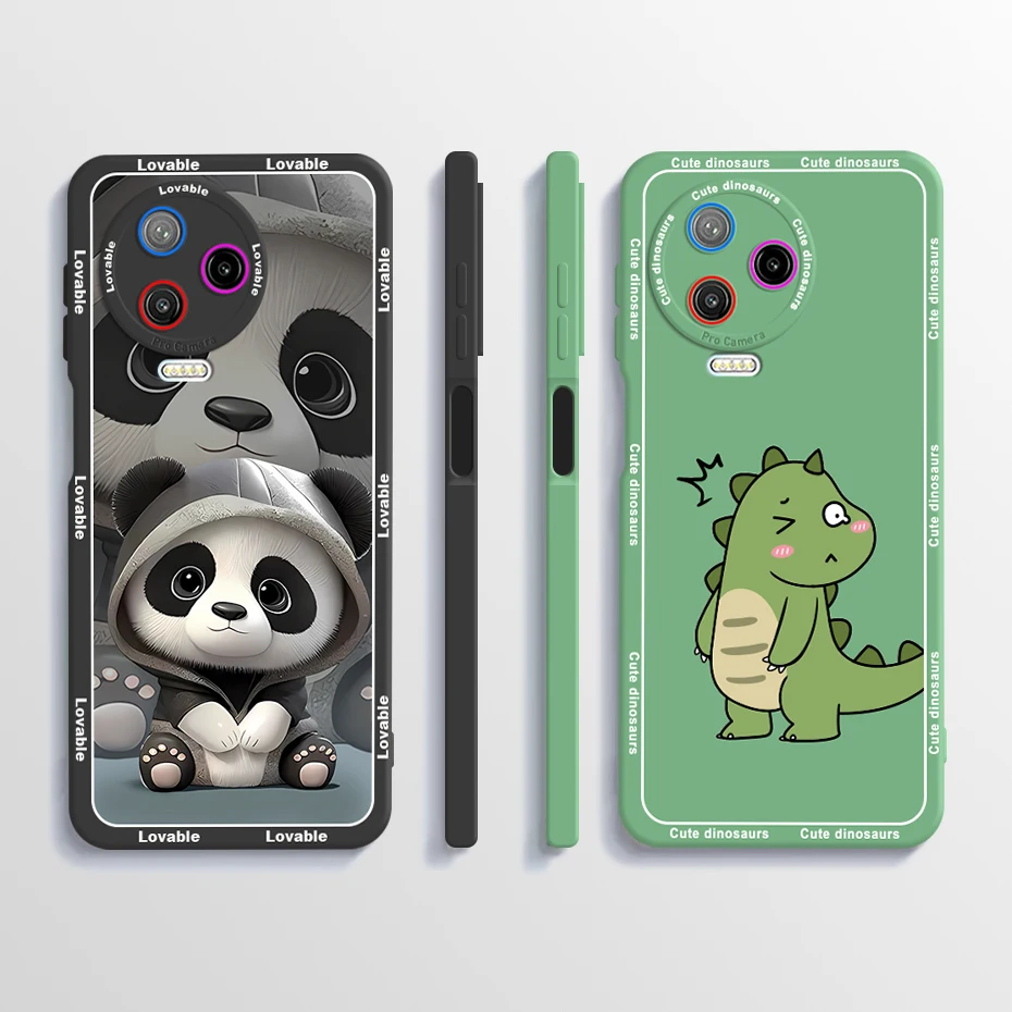 For Infinix Note 12 2023 Case Liquid Soft Silicone Dinosaur Back Cover For Infinix Note 12 Pro 4G Note12 2023 Phone Case Fundas