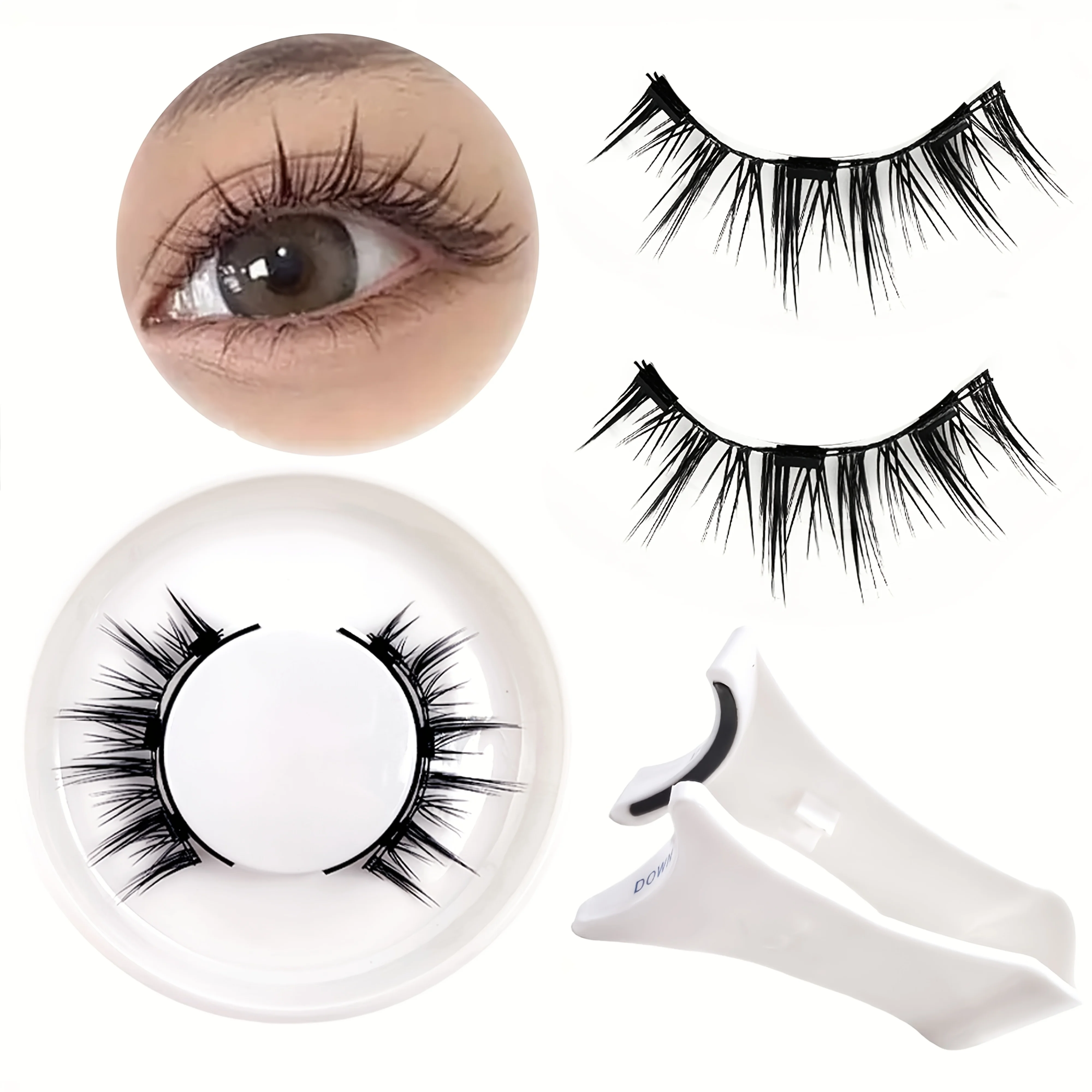 مجموعة رموش مغناطيسية ثلاثية الأبعاد - رموش إضاءة ريش قابلة لإعادة الاستخدام 6-12 مم D Curl | هيبوالرجينيك مناسب للمبتدئين ليلاً ونهارًا من جلام الطبيعي #5