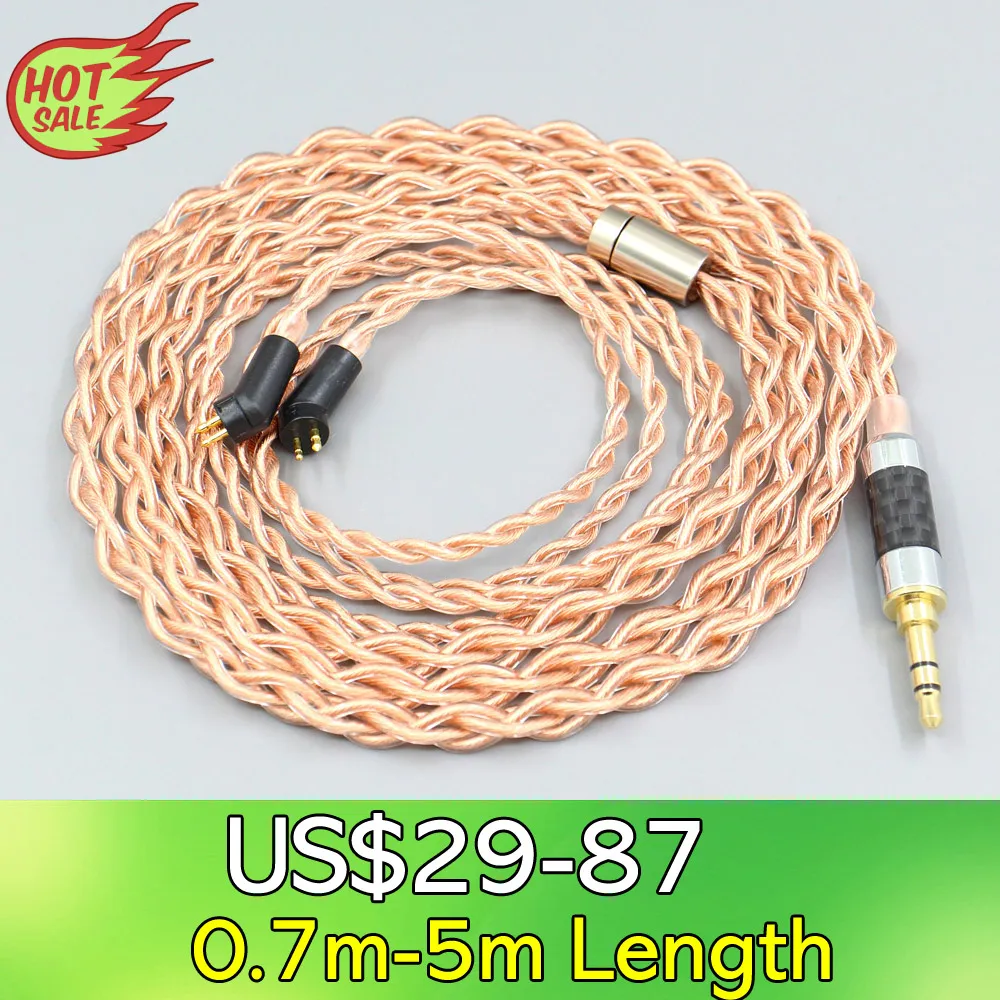 4 Core 1.7mm Litz HiFi-OFC Earphone Braided Cable For Etymotic ER4B ER4PT ER4S ER6I ER4 2pin LN008085