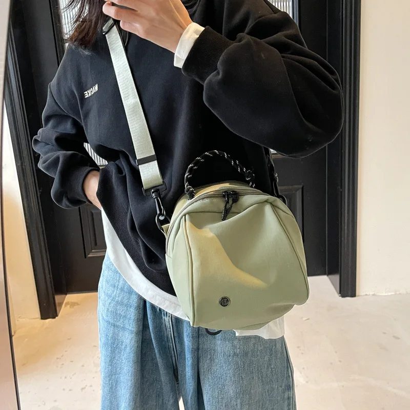 New nylon fabric multifunctional small backpack for women, niche handheld shell bag, casual shoulder crossbody bag