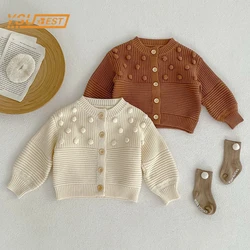 Newborn Baby Boys Girls Cardigan Coat Infant Baby Girls Long Sleeves Cardigan Coat Toddler Baby Girls Boys Spring Autumn Coat