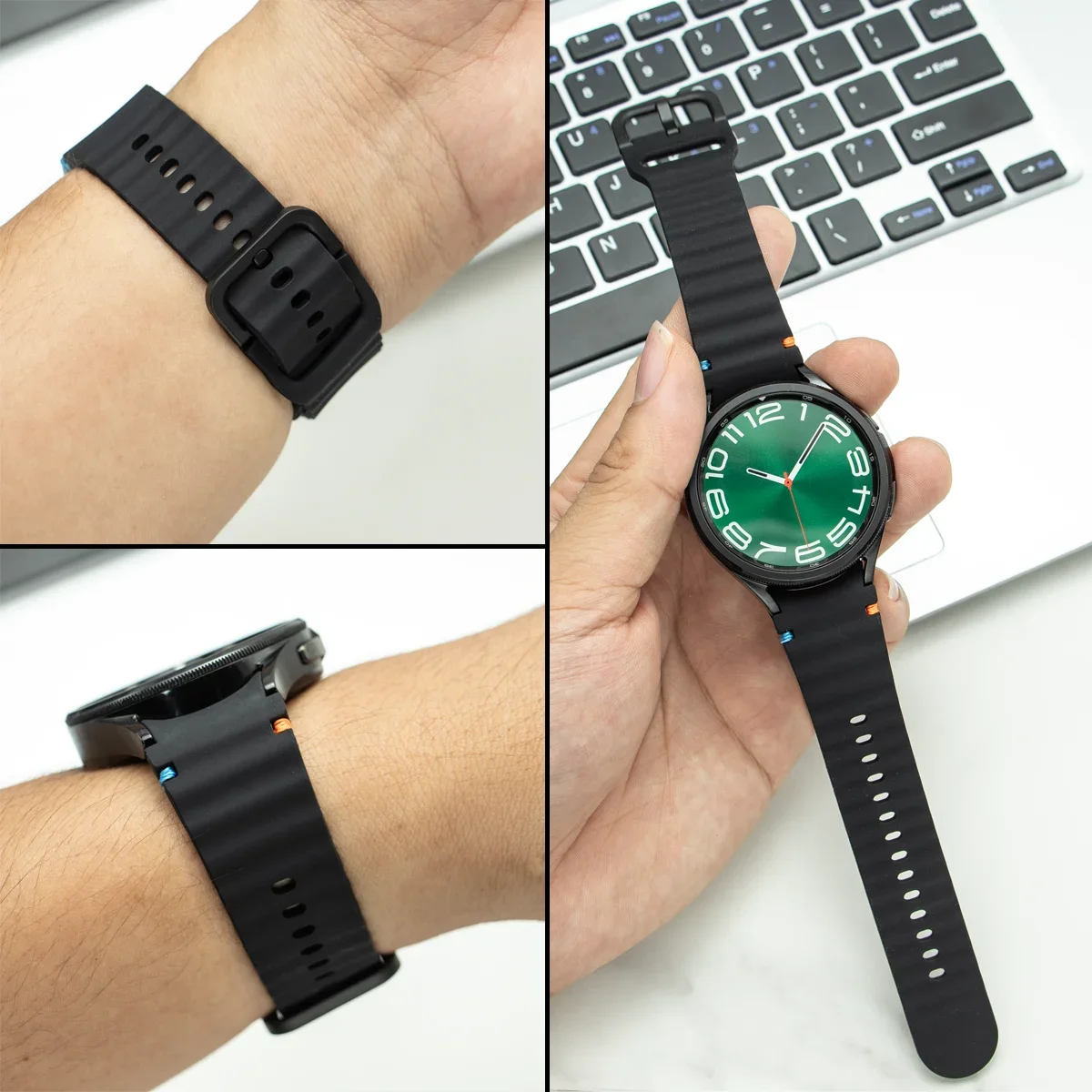 Original Strap for Samsung Galaxy Watch 7/6/5/4/classic/Pro 40mm 44mm No Gaps Silicone Sport Bracelet correa Galaxy watch 7 Band