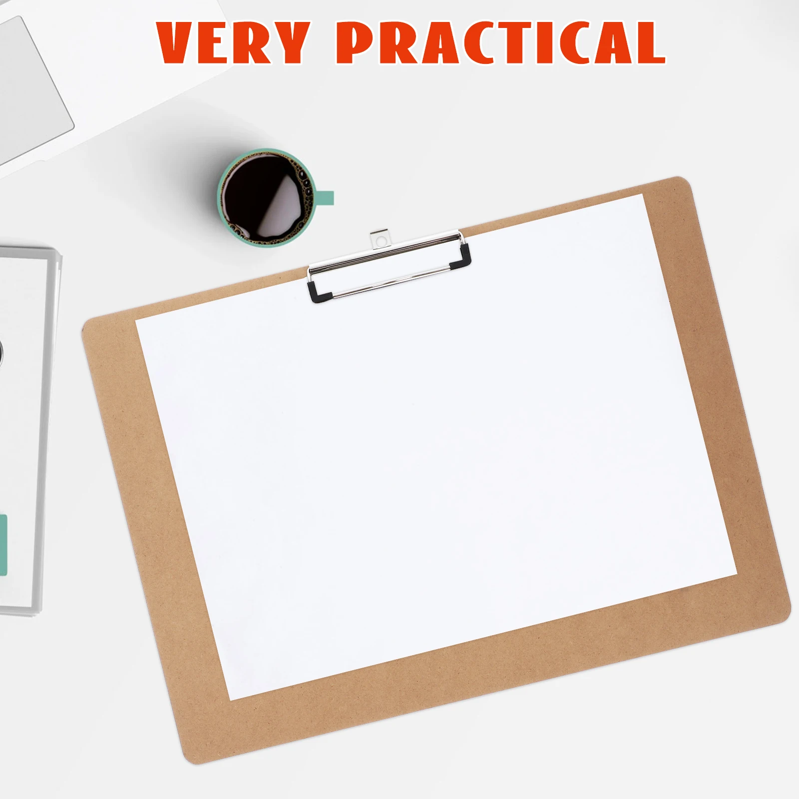

A3 Writing Board Clipboard Plywood Folder Office Bulk Document Holder Heavy Duty Lightweight Portable Adjustable Clip