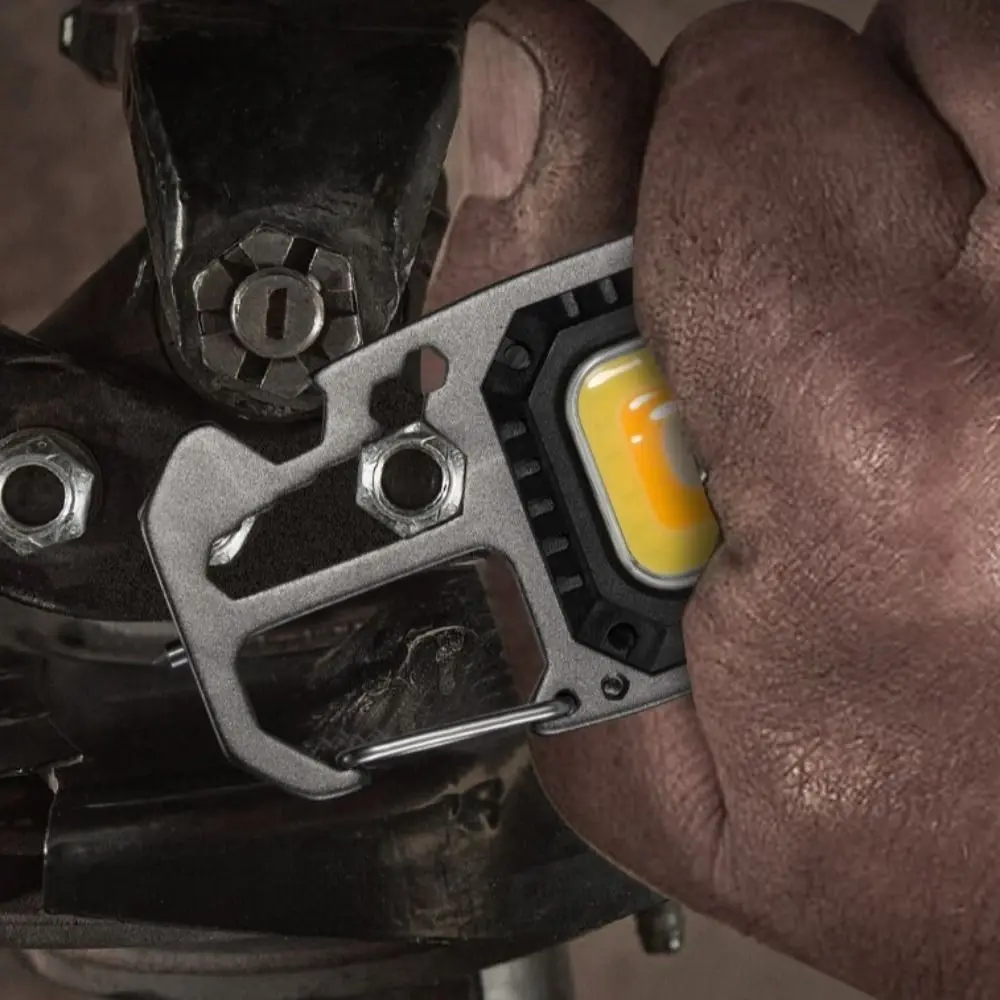 المغناطيسي سلسلة المفاتيح الصغيرة مصباح يدوي ضوء صغير USB قابلة للشحن COB المفاتيح ضوء العمل فتاحة الزجاجات المحمولة مصباح ليد في الهواء الطلق #3