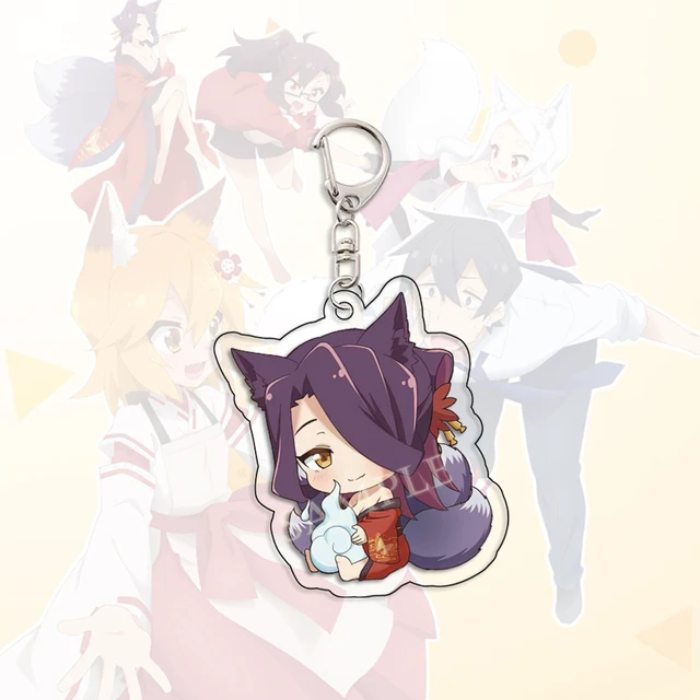 Anime Sewayaki Kitsune no Senko-san Senko Keychain Cartoon Cosplay Keychains Pendant Car key chain Key Ring  Jewelry Fans Gifts