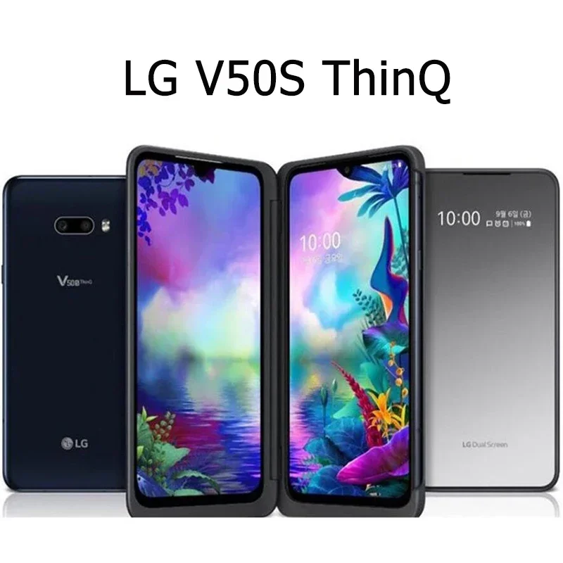 LG V50S 5G ThinQ موبائل فون 8GB+256GB LG V510N Android اسمارٹ فون 32MP کیمرہ 4G LTE فنگر پرنٹ سیل فون غیر مقفل اصل