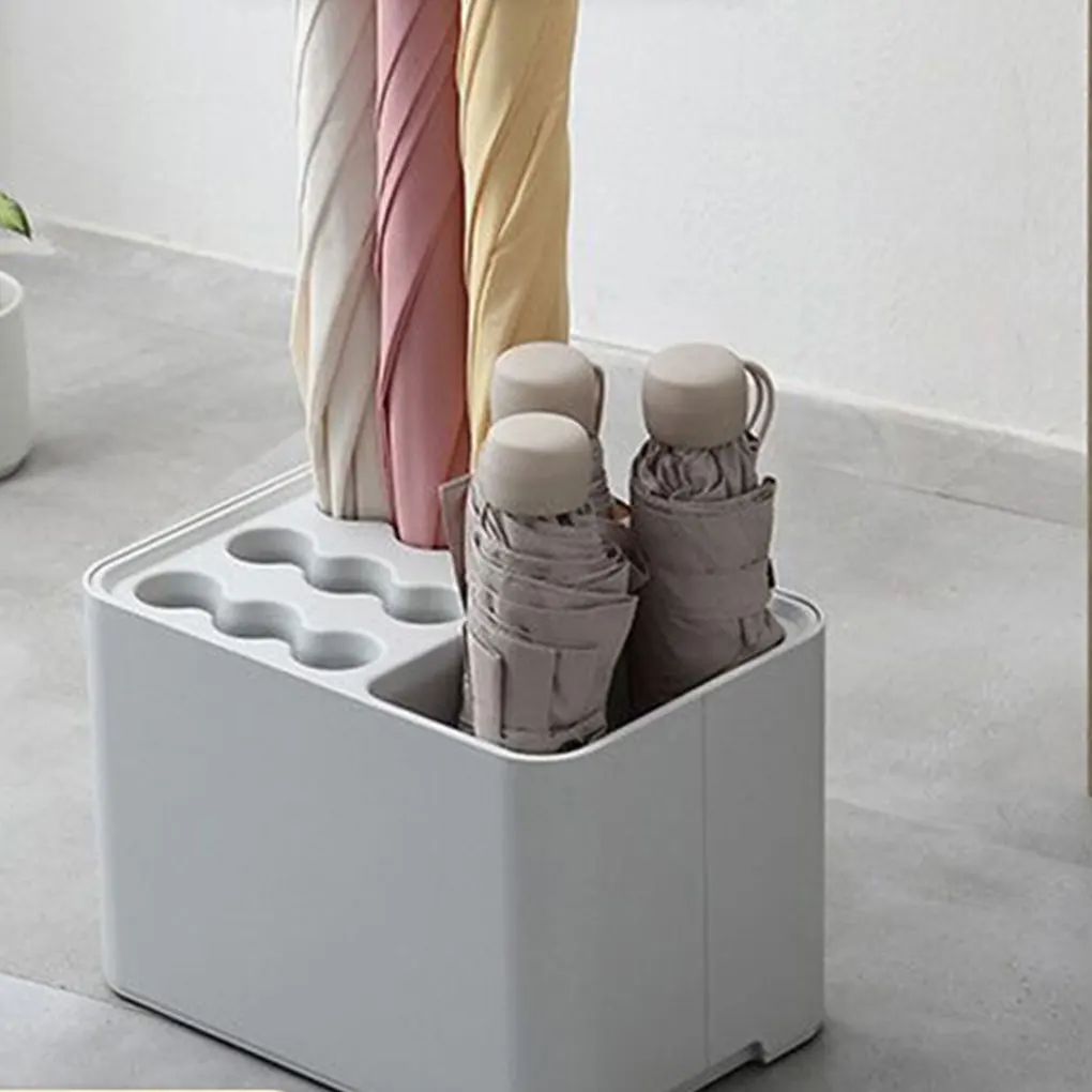 Umbrella Storage Box Container Home Office Organizer Umbrella Holder Shelf Stand Rack Water Drainer Long And Short Rain Gear