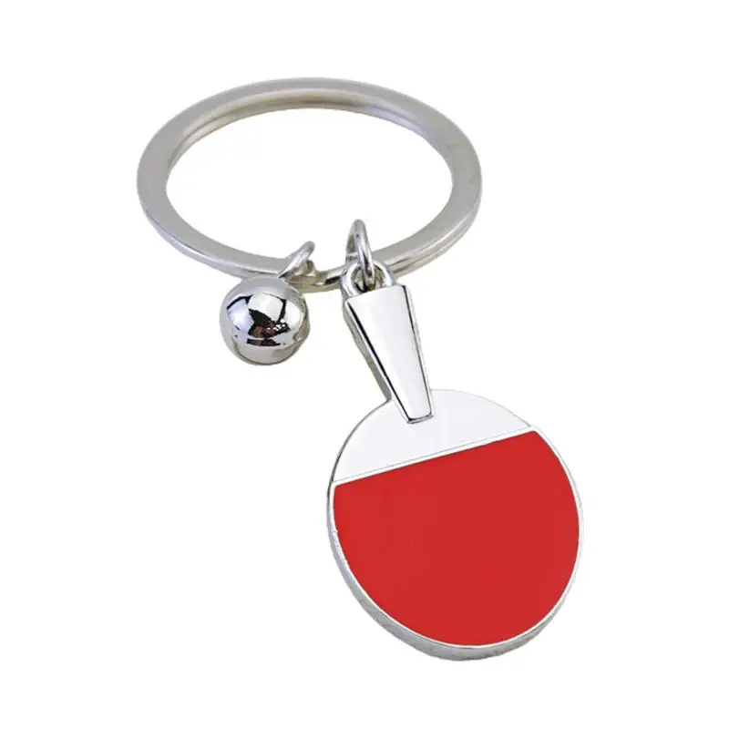 Cute Mini Table Tennis Racket Keychain Sport PingPong Paddle Pendant Keyring Car Trinket Gift