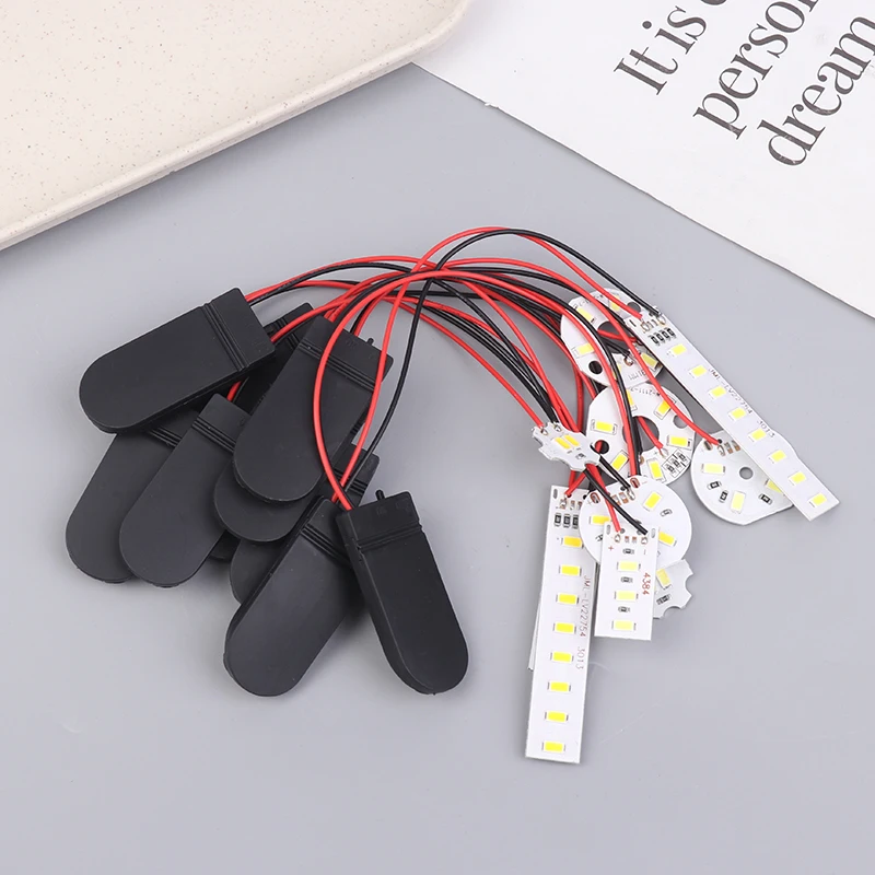 Lamp Bead Luminous Small Light Bulb/Battery Box Set For Making Creative Model Dollhouse Illumination Scene Layout Kits