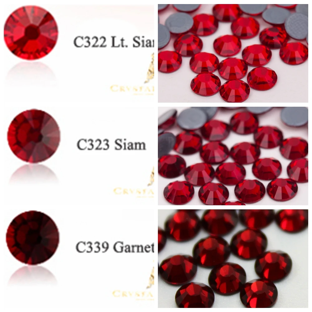 Hotfix Crystal Castle All Size Light Siam Garnet Dark Red Flatback Clothes Stones Iron On Strass Hot Fix Rhinestones For Shoes