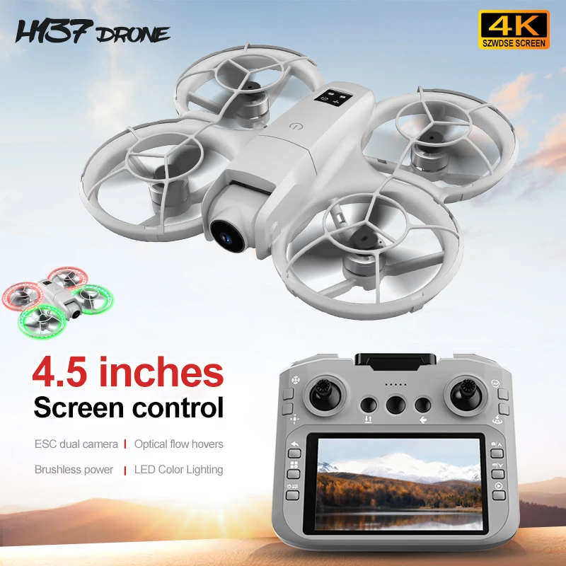 

H137 PRO Дрон 4K Профессиональная HD-камера с большим экраном 2,4G 5G FPV Дрон Бесщеточный оптический поток Самолет RC Квадрокоптер Игрушки