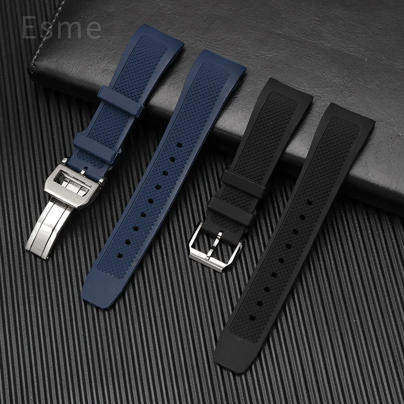 

Мужские силиконовые аксессуары для часов 22 мм для IWC португальской серии, мягкий удобный ремешок для часов с защитой от пота, два вида стальных пряжек