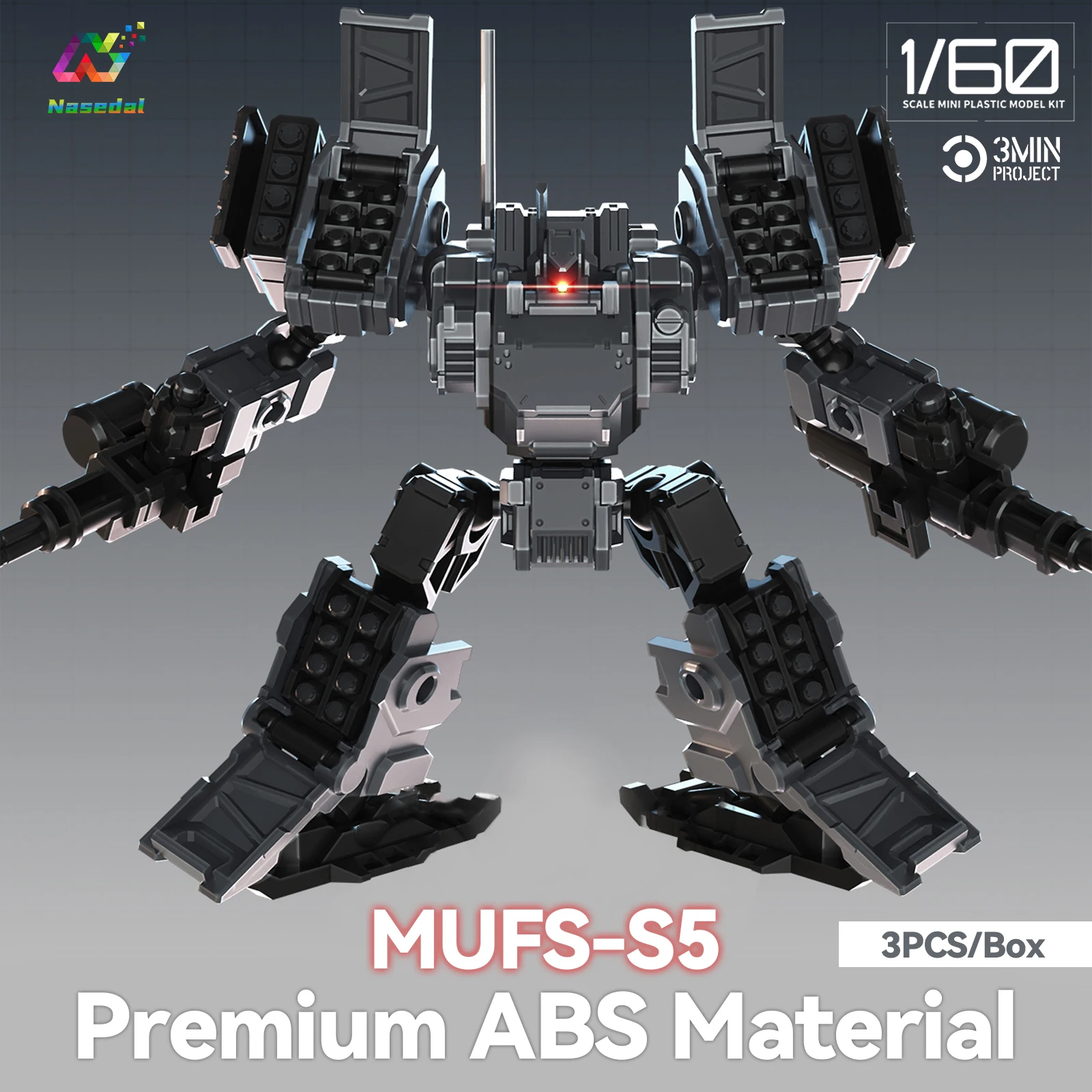 SHEIK MAINLAND MUFS-S5 1/60 3MIN PROJECT Mecha Model Kit Hoge Precisie Gedetailleerde Onderdelen 3 stks/doos DIY Montage Hobby Gift