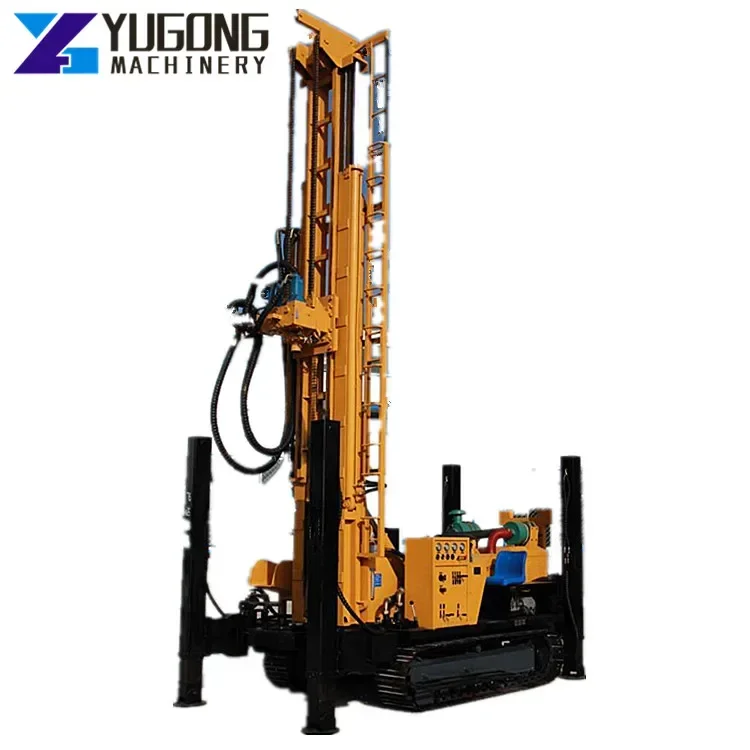 

200m Track drill rig wheel drilling rig trailer mounted DTH water well drilling rig