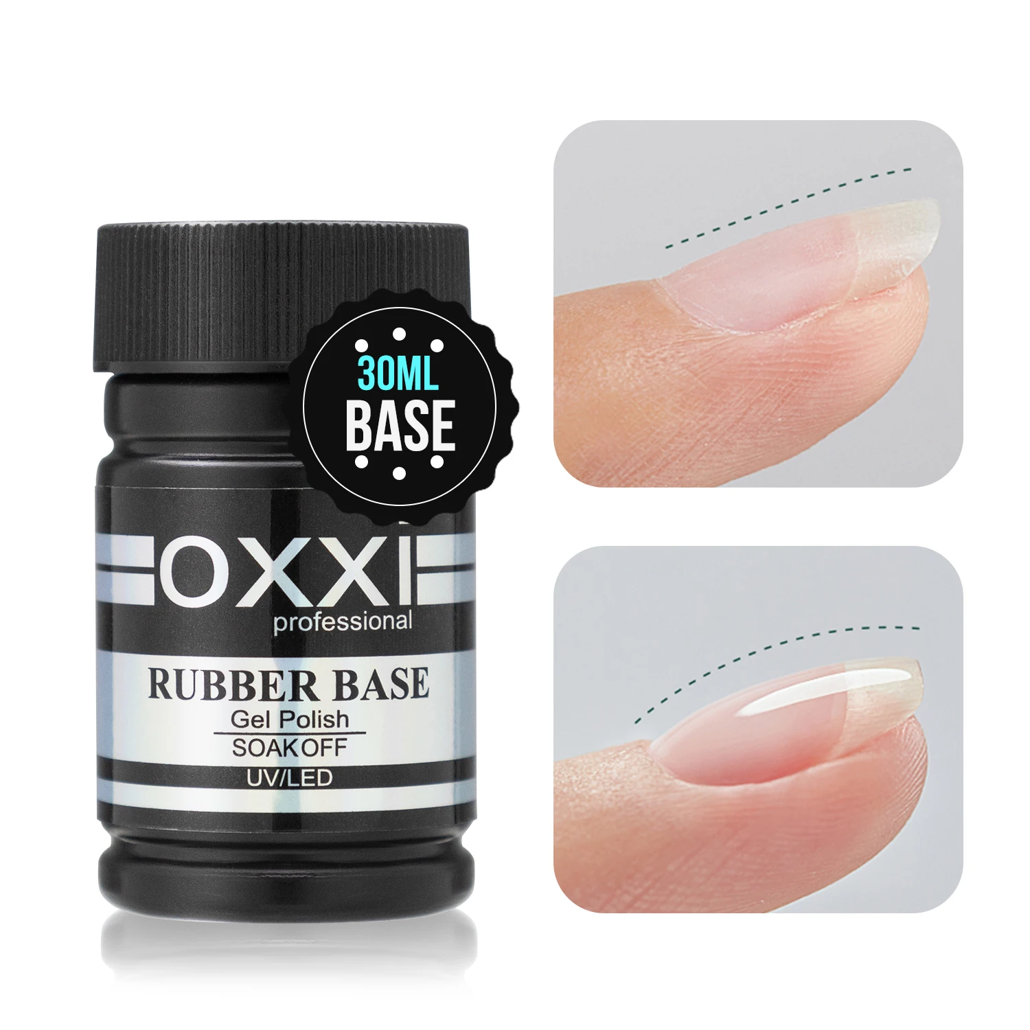 OXXI 30ml Dickflüssiger Rubber Base Gel Nagellack Hochglanz No-Wipe Top Coat UV-Lack für Nägel Semipermanenter Top Coat Y Base Coat Gellac – Detail 6