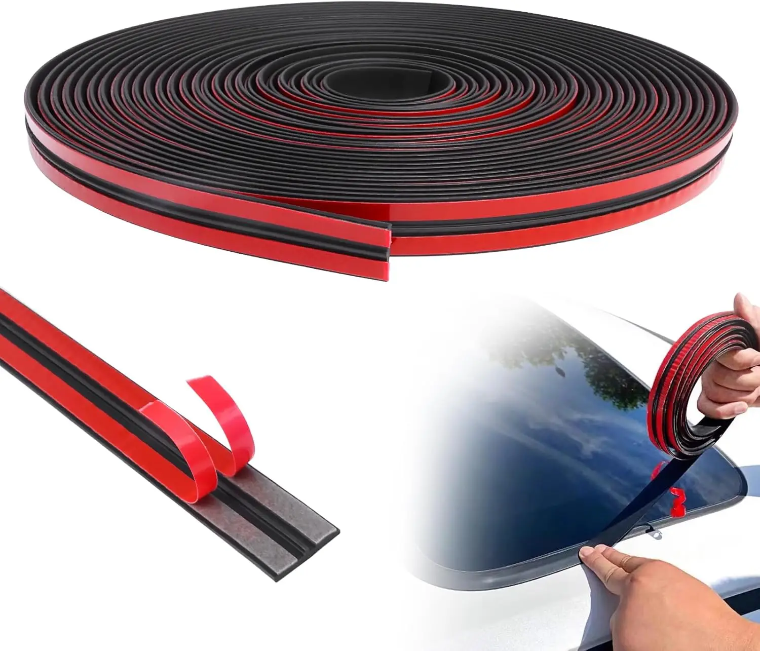 2M Rubber Car Seals Edge Sealing Strips Auto Roof Windshield Sealant Protector Window Seal Strips Sound Insulation Tape 14/19mm