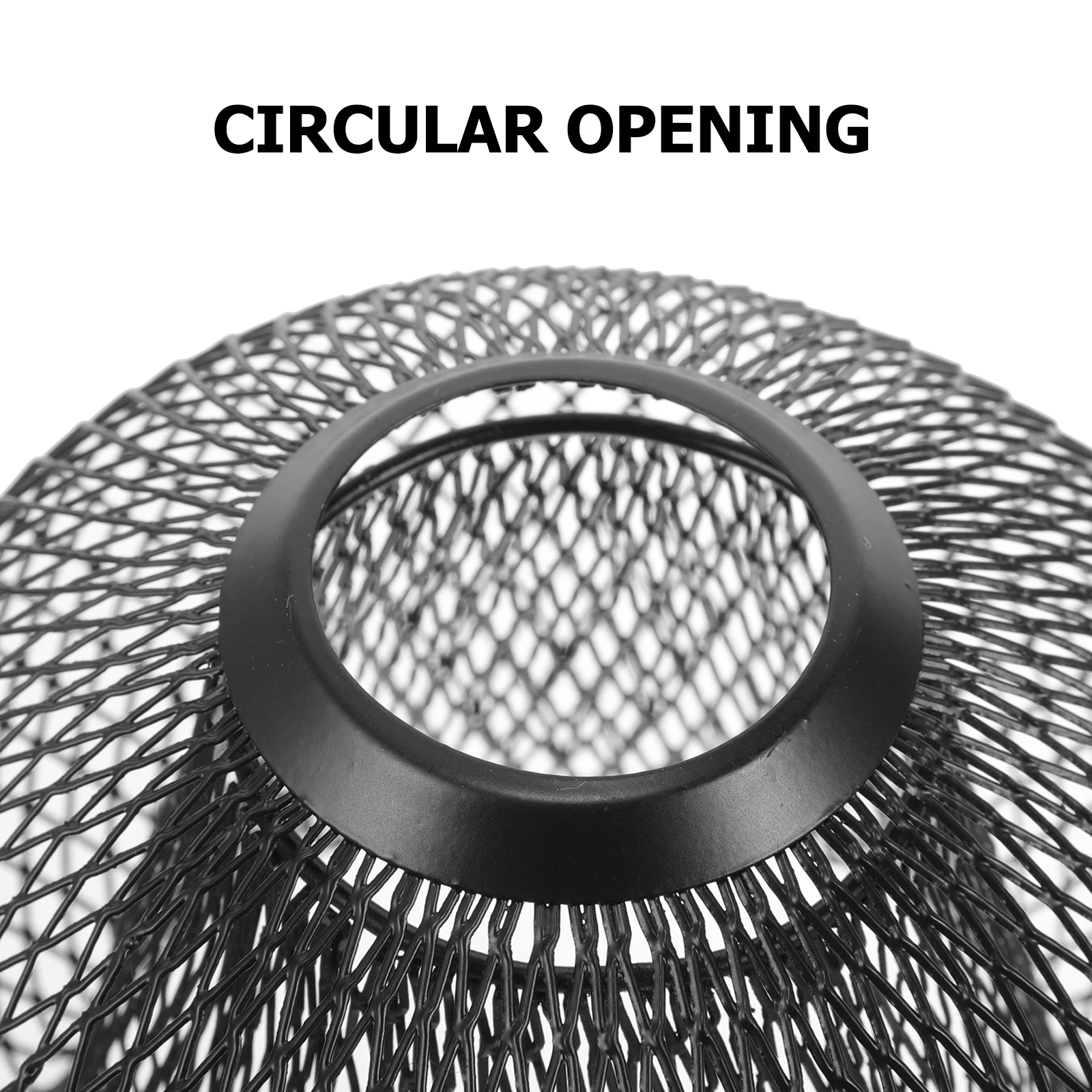 

【】Metal Cage Lamp Shade Hollow Mesh Light Cover For Pendant Ceiling Chandelier Replacement Lightweight Easy Install Trapezoid