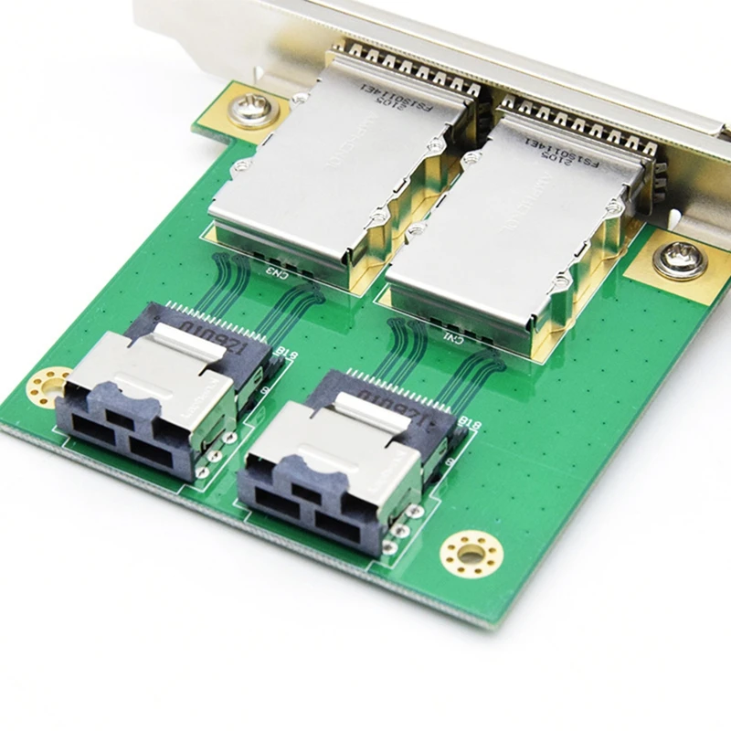 

SAS Cable Mini SAS SFF-8088 2 Port to SAS Cable SAS 36Pin SFF-8087 PCBA Female Adapter with PCI Bracket Mini SAS Adapter-ABVP