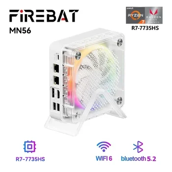 FIREBAT MINIPC AMD R7-7735HS 7940HS 7840HS Mini Pc Colorful Gamer 16GB 512GB DDR5 RJ45 Desktop Gaming Computer BT5.2 WIFI6 M.2