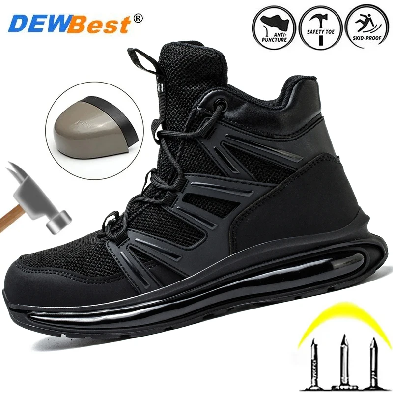 

Men's Four Seasons Lightweight, Comfortable, Breathable, Safe Shoes with Anti Smash and Anti Piercing Steel Headings Work Shoes