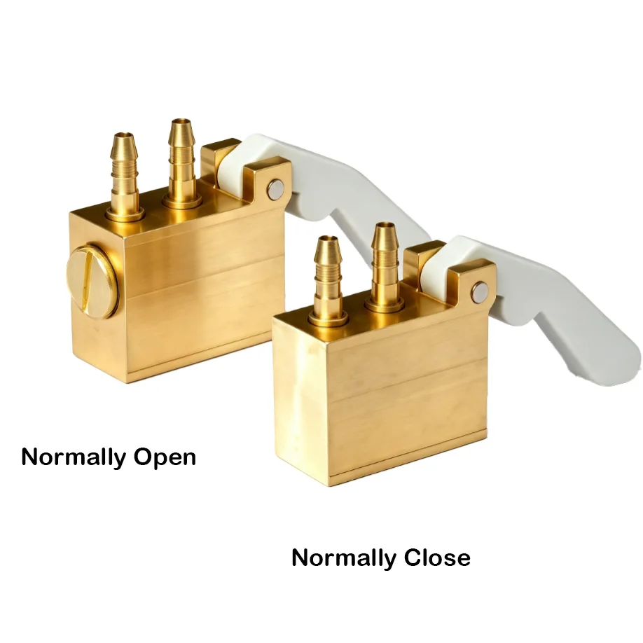 Dentalventil, normalerweise offen/geschlossen, Messing-Fußsteuerventil, passend für 4x2,5mm Schlauch, Ersatzteile für Dentalstuhl.