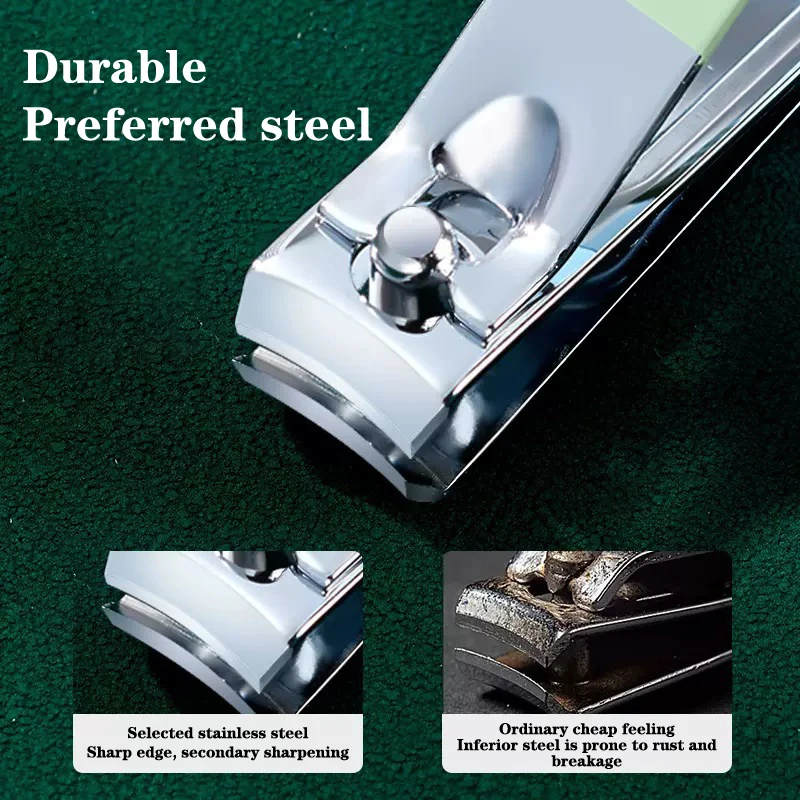 7 pezzi di alta qualità lima per unghie forbici per unghie Clipper Manicure Pedicure Kit comodo da usare Set Manicure robusto per viaggiare