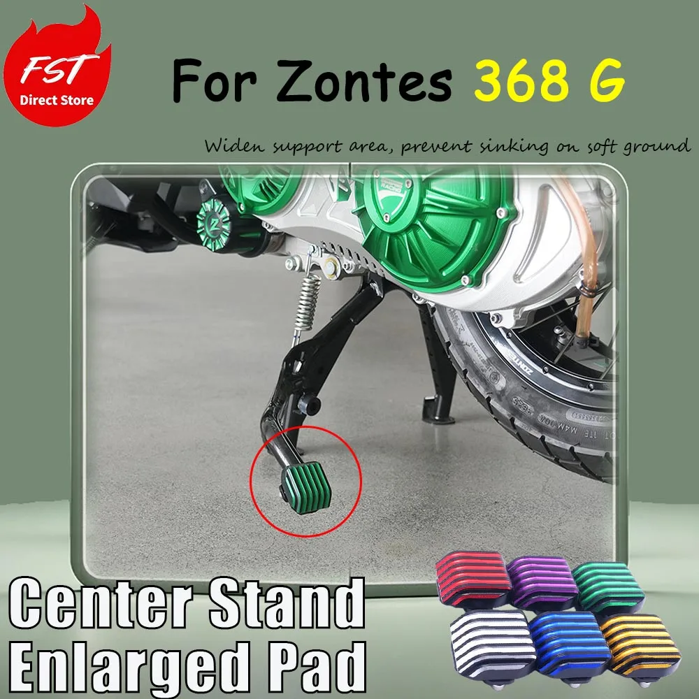 Special modification accessories for Zontes 368 G, large footrest, enlarged seat, kick assist clip, and code