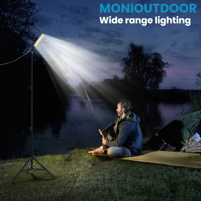 伸縮式LEDキャンプライト三脚、屋外用伸縮ライトスタンド付き - Outdoor Camping Lamp のレビューと価格