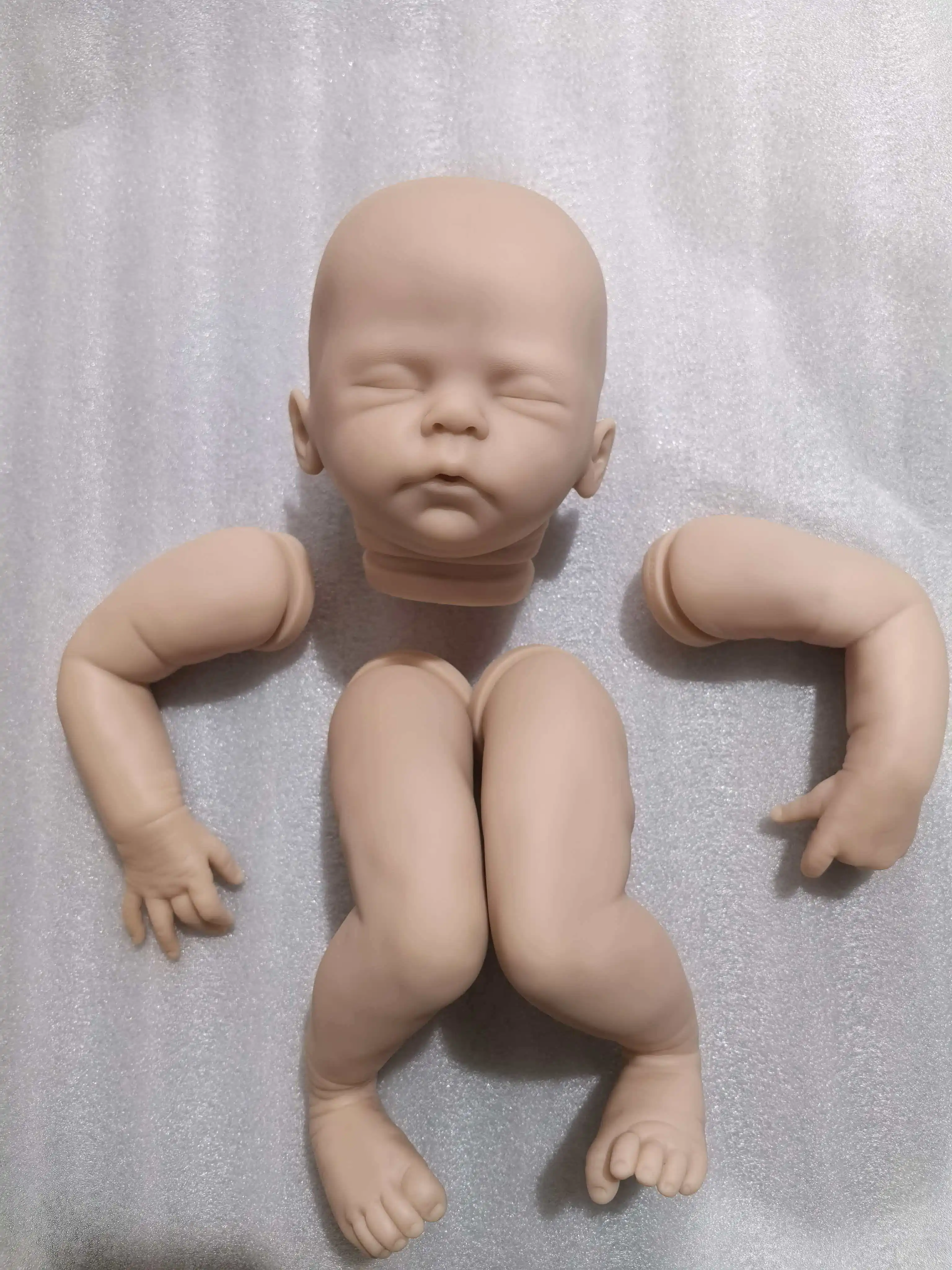 

NPK 21-дюймовый комплект куклы реборн «сделай сам», незавершенные неокрашенные детали куклы Alix с тканевым корпусом для коллекционеров и поделок