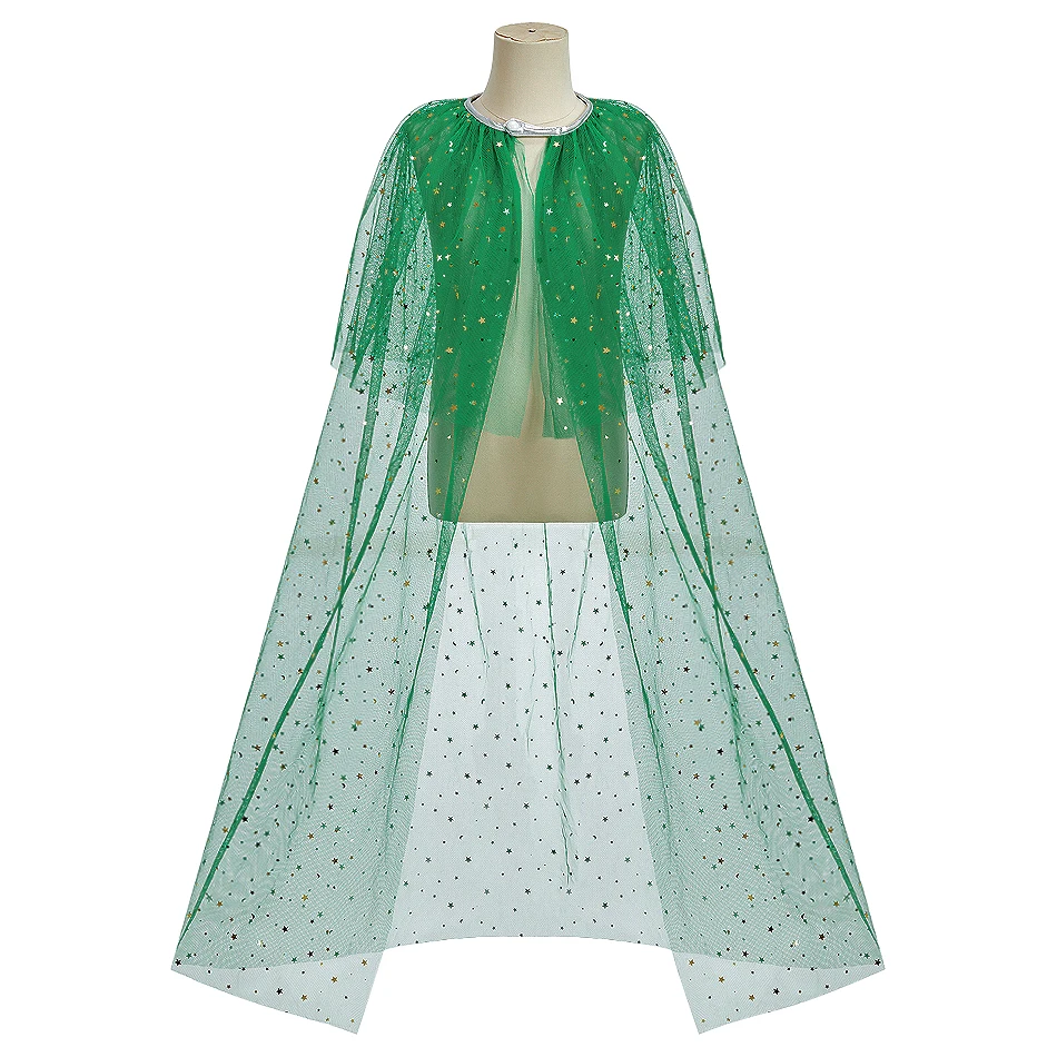 

Новая детская блестящая накидка-плащ для девочек на Хэллоуин и Рождество 2026, костюм для дня рождения, плащ-накидка для малышей, одежда для девочек